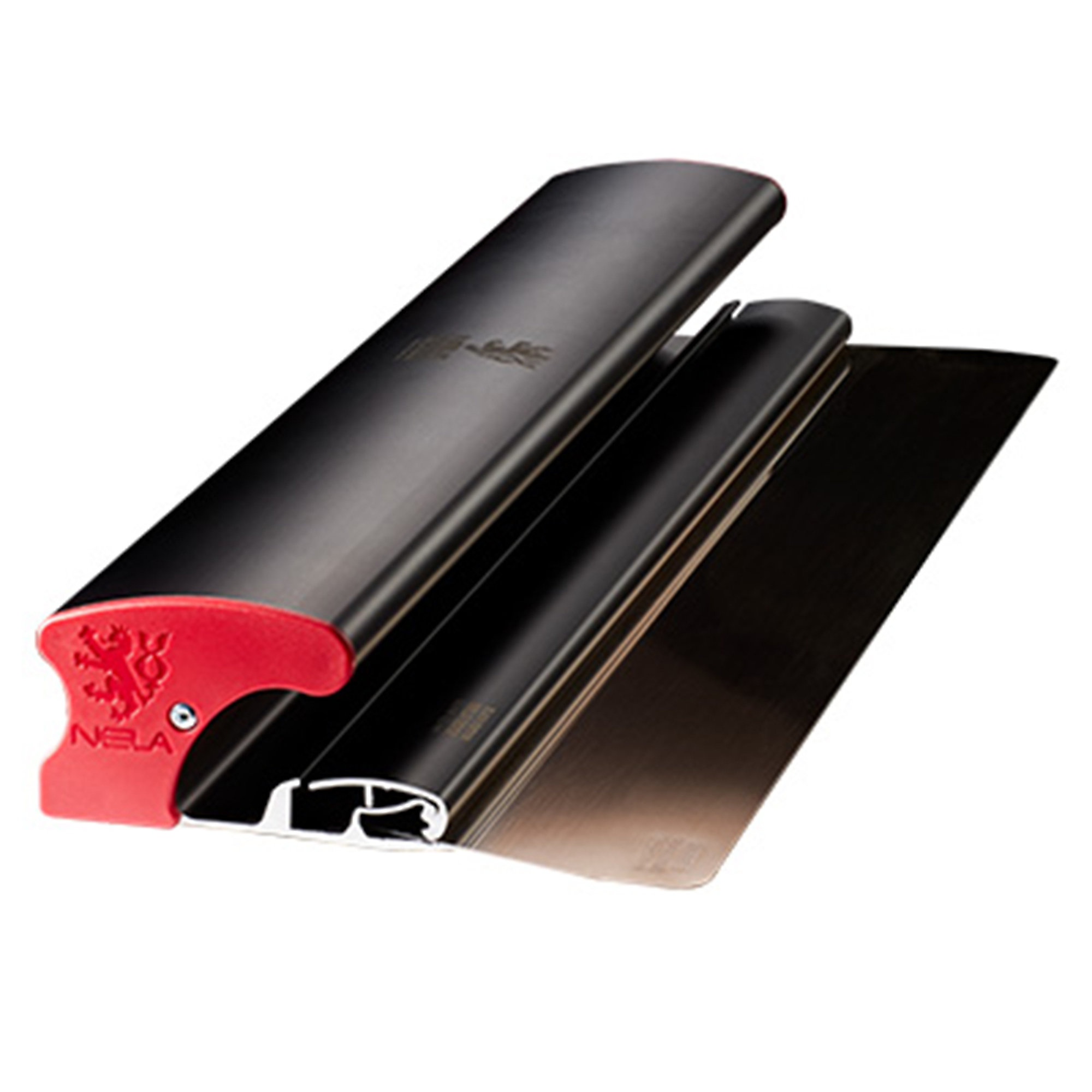 NELA Edge Black Edition Finishing Spatula — 16in., Stainless Steel Blade, Ergonomic Handle, Model# NELBLKFS16
